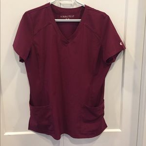 Scrubletics scrub top size medium raspberry color